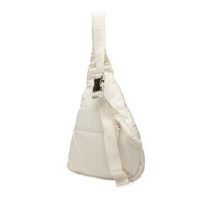 Prada Triangle White Nylon Bag Logo Body Plate